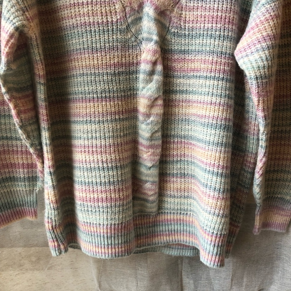 LC Lauren Conrad Beautiful Pastel Cable Knit Sweater Top.‎ Women’s XL - Picture 6 of 15